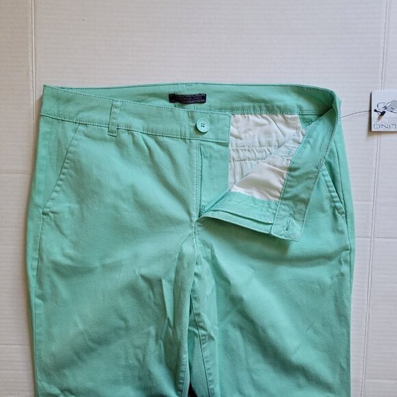 Bandolino pants Anklette style mint green stretch slim fit size 6 New with tags - Picture 10 of 14